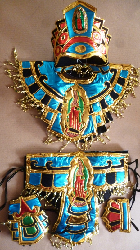 Azteca adult blue Virgen costume