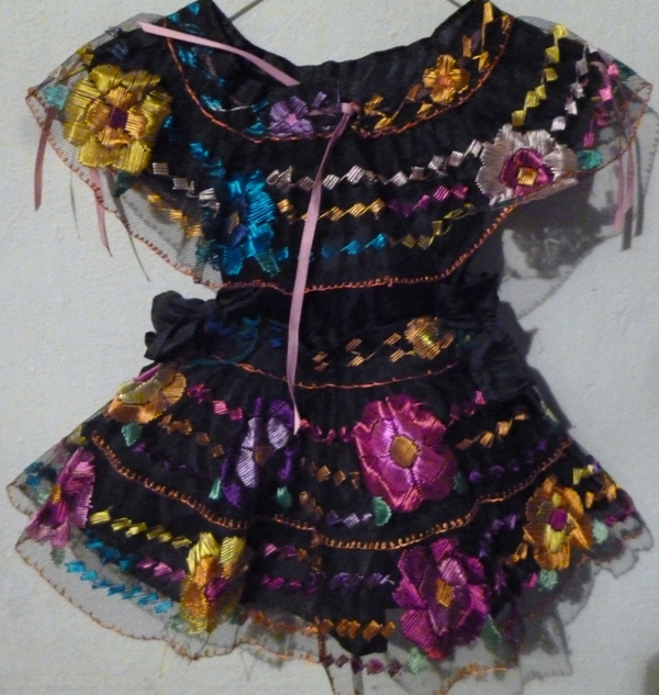 CHIAPAS  2 OLANES  11\" LENGHT SKIRT 2 YEARS OLD