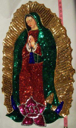 Virgen of Guadalupe Jumbo Sequins Patch